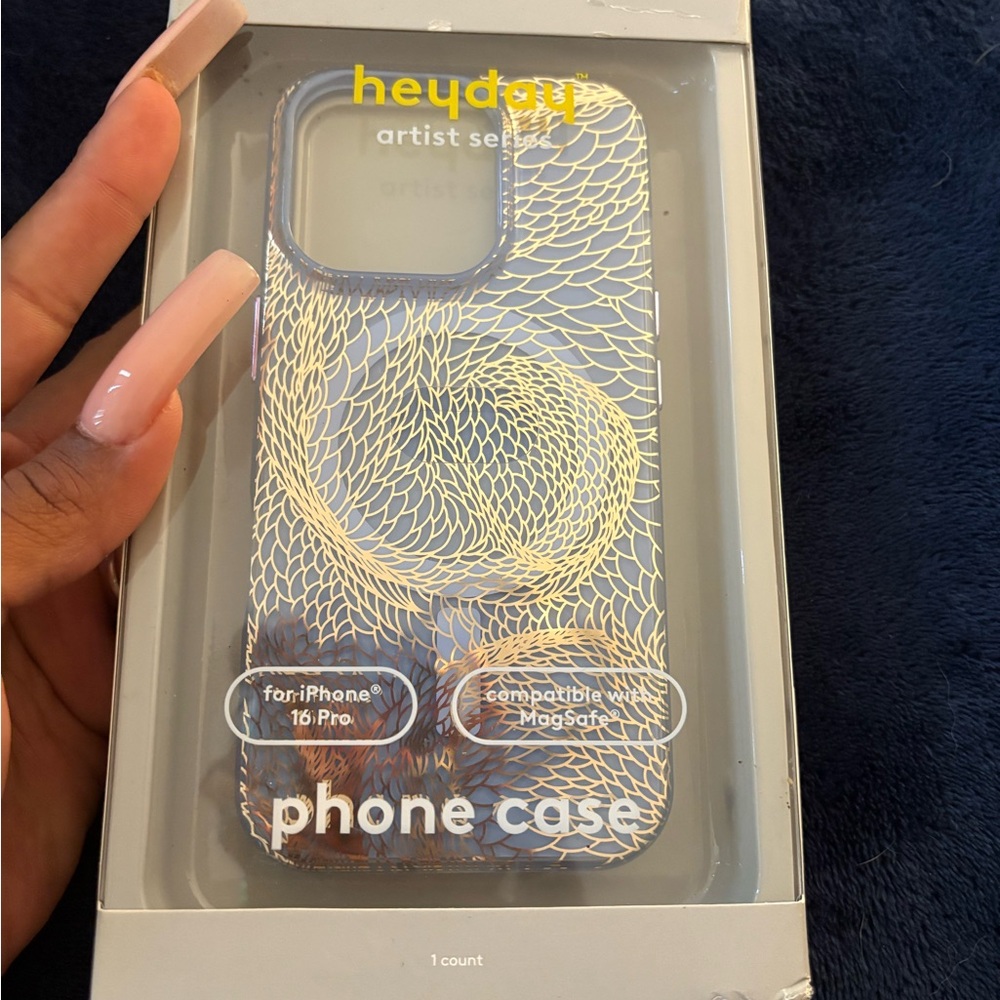 Heyday Blue and Gold Glittery iPHONE CASE
